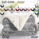 Large Fluffy Blanket Sherpa Fleece Throw Warm Cozy Sofa Bed Throws Double & King