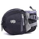 EGOGO Travel Sport Waist Pack Fanny Pack Hiking Bum Bag with Water Bottle Holder S2209 (Black)