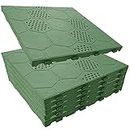 WELL HOME MOBILIARIO & DECORACIÓN PK3646 Easy Holes Green Pack of 6 (9 m2) for Floor (Terrace, Pool, Camping, Outdoor), Easy39x39 cm. and 2.5 cm. high 1 m²: 6.6 Tiles for Garden