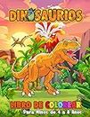 Dinosaurios Libro de Colorear para Niños de 4 a 8 Años: Para Niñas y Niños