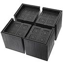 DOITOOL 4pcs Furniture Risers Rubber Bed Risers Square Chair Table Risers Height Lift Riser Bed Riser Sofa Lift for Furniture Sofa Cabinet Chair Table