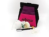 MANTLE climbing equipment Boulderbag-Set Girly lila/pink mit Chalkball, Tape, Handcreme & Boulderbrush