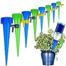 HASTHIP Plastic 12 Pcs Drip Irrigation Kit For Home Garden, Self-Watering Spikes For Plants, Automatic Plant Water Dropper With Slow Release Control Valve Switch Drip Irrigation System