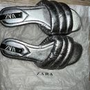 Zara Shoes | Brand New Zara Sandals In Women Size 6 (Eur 36) | Color: Silver | Size: 6