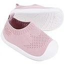 Infant Children Girls Black Flying Mesh Sports Shoes Casual Shoes Net Shoes Toddler Shoes Baby Girl Boys Slip-On Soft Soles Sneakers Size 4 Pink