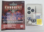 Warhammer 40k Conquest Issue 1 Introduction To Space Marines Miniatures New