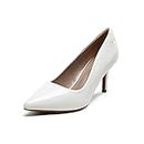 DREAM PAIRS Women's KUCCI White Pat Classic Fashion Pointed Toe High Heel Dress Pumps Shoes Size 8 M US