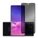 PhoneBukket Anti-Spy Privacy Tempered Glass Guard Protector for Samsung Galaxy S10 Lite (Black) (Camera Hole) Edge to Edge Full Screen Coverage, Pack of 1