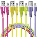 iPhone Charger Cable[Apple MFi Certified] 4Pack 1M/2M/3M/3M Lightning Cable Fast Charging iPhone Charger Cord Soft Compatible with iPhone 14 13 12 11 Pro Max XR XS X 8 7 Plus,Pad and More-Multi-Color