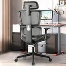 Primy Gaming Chair Ergonomic Office Chair, High Back Breathable Mesh Desk Chair with Adjustable Lumbar Support, Ergonomic Computer Chair Adjustable Swivel E-Sports Lifting Gamer Task Chair(Black)