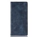 Zl One PU Leather Protection Cover Card Slots Wallet Flip Case Compatible with/Replacement for FUJITSU らくらくスマートフォン me F-01L / Easy Phone/Raku Raku/F-42A (Blue)