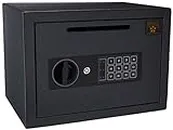 Drop Safe - Digital Safe Compact Steel Money Security Box with Keypad - Deposit Cash Easily – For Home or Business by Paragon Safe - Black, 54 Cubic Feet