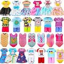 Barwa 15 Pcs Chelsea Doll Clothes 5 Dresses 5 Outfits 5 Swimsuits for 5.3 Inch Chelsea Doll