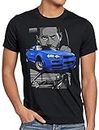 style3 Furious Champion Camiseta para Hombre T-Shirt Brian O'Conner Coches, Talla:L