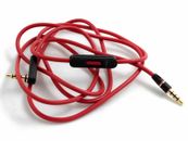 Red Audio Cable Wire 3.5mm L Cord for Beats by Dr Dre Headphones Aux and Mic 