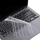 Oaky Keyboard Protector Compatible with MacBook Air M1 13 inch 2020 Release Model A2179, A2337 Ultra Thin Keyboard Cover Waterproof Dust-Proof Keyboard Skin- TPU Clear