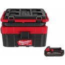 MILWAUKEE TOOL 0970-20, 48-11-1820 Vacuum and Battery,2.5 gal Tank Size