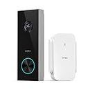 Wireless Doorbell Camera, aosu Battery-Powered Video Doorbell with Chime, 2K Resolution, No Monthly Fees, 2.4GHz WiFi, 180-Day Battery Life, AI Detection, Work with Alexa & Google Assistant