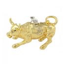 Bungalow Rose Rat-Ox Wealth Enhancer Perfect Partnerships to Attract Big Wealth Metal in Yellow | 2 H x 4 W x 2.5 D in | Wayfair
