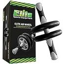 Elite Sportz Ab Roller Wheel - Gym & At Home Ab Workout Equipment with 2 Wheels to Exercise Core Abdominal Muscles - Strength Training Accessories for Abs﻿
