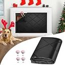Magnetic Fireplace Draft Cover, Fireplace Blocker Blanket for Insulation, Indoor Fireplace Draft Stopper for Heat Loss Black 42" W x 32" H
