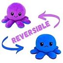 DIKANG Octopus Plushie Reversible Soft Toys for Kids | Kids Soft Toys for Baby Girl | Plush Soft Toys for Baby Boys and Girls | Octopus Soft Toy for Kids (12CM, Octopus (Purple/Blue))