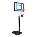 Basketball Hoop Portable Adjustable Basketball Hoop Goal Basketball System for Teenager Kids Basketball Equipment 32.28 Backboard Rim Indoor Outdoor (Color : A) (A)