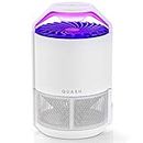QUASH Indoor Insect Trap – Non-Zapper Mosquito and Bug Killer - Removes Gnats, Fruit Flies, Moths, Mozzies & Midges - Catch Insects with Suction, UV Fly Light and Sticky Glue. Non-Toxic (Snow)