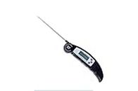 SYGA Meat Thermometer, Digital Cooking Thermometer, Food Thermometer with High Accuracy, Instant Read Foldable Probe Thermometer for Kitchen Cooking, BBQ, Milk, Christmas- Black