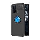 Smfu Cover for Vivo Y30 Ring Bracket Case 360 Degree Rotation Metal Ring Magnetic Holder Stand Cover Soft TPU Shockproof Anti-Scratc with Screen Protector Ultra Slim Case-Black+Blue