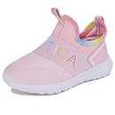Nautica Girls' Slip-On Sneaker - Athletic Running Kids' Shoe for Walking, Running, Tennis, and Sports Toddler and Little Kid-Alios Toddler-Peony Rainbow-Size 9