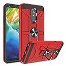 LG Stylo 4 Case, LG Stylo 4 Phone Case with HD Screen Protector, Atump 360°Rotation Ring Holder Kickstand [Work with Magnetic Car Mount] PC+ TPU Phone Case for LG Stylo 4, Red