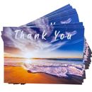 Sunset Beach Funeral Sympathy Thank You Cards with Envelopes (24 Pack)