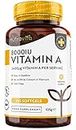 Vitamin A 8,000IU – 365 Softgels – Vitamin A Supplement for Normal Skin, Eyes & Immune System – No Soybean or Fish Liver Oil – 2400μg Vitamin A Capsules not Tablets – Made in The UK by Nutravita