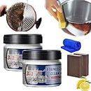 Stainless Steel Clean Wax,Metal Polish Paste,Magical Nano-Technology Stainless Steel Cleaning Paste,Stainless Steel Cleaner and Polish for Appliances,Rust Remover for Metal. (2Pcs)