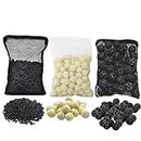 Premier Plants™ Aquarium Filter Media Kits - 500 g CERMIC Ball, 26 Pieces of Bio Balls with Sponge, 500 g Activated Carbon