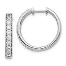 Whimsical Charms Collection Enchanted Elegance Charms Collection 14K White Gold Lab Grown Diamond Hoop Earrings Perfect for Women 5.13g Design-XZX888-12656