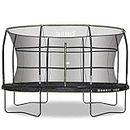 Rebo® Summit Oval Trampoline and Safety Enclosure 12ft x 16ft - Summit 1600 | OutdoorToys | Kids' Outdoor Trampoline for Gardens, Enclosure Included, Children's Play Equipment