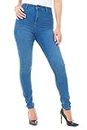 M17 Women Ladies High Waisted Denim Jeans Skinny Fit Casual Cotton Trousers Pants with Pockets (12, Mid Wash),(12, Lavado Medio) Mujer, Mid Wash, 12