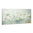 ArtbyHannah Wall Paintings Large Canvas Wall Art Wall Decor Living Room Textured 3D Hand-Painted Oil Painting Flowers Wall Art for Office Bedroom, 24x48