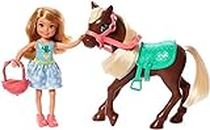 Barbie Playset Bambola Chelsea con Pony e Accessori, Giocattolo per Bambini 3+ Anni, GHV78