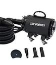 SHELANDY Powerful Motorcycle & Car Dryer with 14 Foot Flexible Hose & Wheels - for Auto Detailing and dusting,black