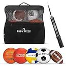 Easy Play Sports and Outdoors - Complete Sports Ball Set in Carry Bag - Sport Balls Kit with Pump - Ideal for Boys' Outdoor Play and Convenient Storage