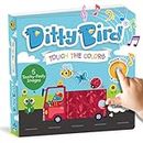 Ditty Bird Touch & Feel Colors Edition Musical Books | Fun Montessori Toys & Learning Resources | Sensory Toys for Kids | Interactive Toddler Books for 1 Year Old to 3 Year Olds | Sturdy Baby Book