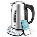 Smart Kettle by WeeKett - voice control with Amazon Alexa, Google & Siri, Variable Temperature Control, Keep Warm, Stainless Steel, BPA Free, Energy Efficient, 2200W, 1.7L