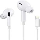 CROWNSWOOD Lighting Earphone for Calling and Music Compatible with i-Phone 6/7/8/X/11/12/13-6 Plus/7 Plus/8 Plus/XR/XR Max/11 Pro/11 Pro Max/12 Pro/12 Pro Max/13 Pro/13 Pro Max