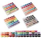 144Colors Prewound Bobbin Thread Plastic Size A SA156 Class 15 Polyester Thread 4Box Each 36Colors for Embroidery and Sewing Machine Use Bobbin with Thread Sewing Threads Assorted Colors