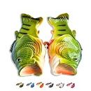 Coddies Fish Flops | The Original Bass Fish Slippers (9.5/11 UK (44/45 EU) Green)