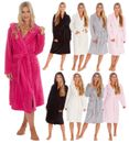 Supersoft Fleece Robe Ladies Soft Cosy Hooded or Shawl Collar Wrap Dressing Gown