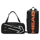 HEAD Sport Duffel Bag for Women/Men, Large Capacity Weekender Travel Handbag with Shoe Compartment, Water-Resistant Portable College Gym Backpack for Tennis/Fitness/Camping/Overnight/Yoga